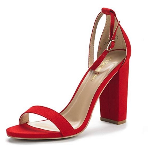 Red Suede ♥️♥️ Heels in Size 7 - Picture 2 of 6